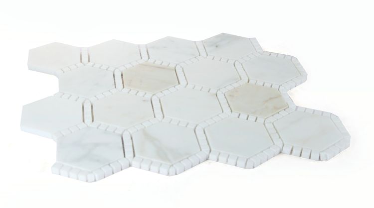 Hexagon Deco Calacatta Gold Honed 10.75 x 12.5